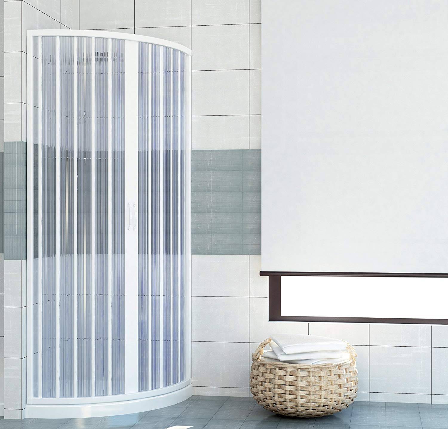 Receveur Et Paroi De Douche Giove 90x90cm – PVC – Aperture Semi-circulaire – Neuf
