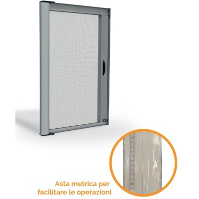 Mosquiteras enrollables 150x250 cm con caja de 32 mm de apertura lateral blanca