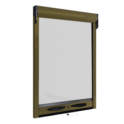 Mosquiteras enrollables para ventanas 120x160 cm con caja de bronce de 32 mm