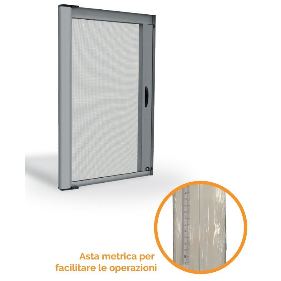 Roller mosquito nets 150x250 cm with 42 mm box bronze side opening