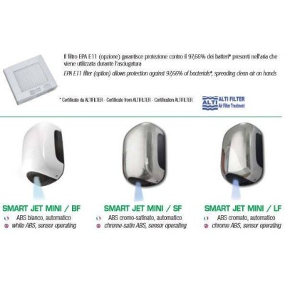 Sèche-mains électrique 900W Vama SMART JET MINI LF chrome poli