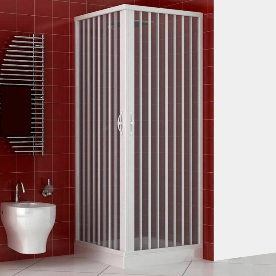 Shower cabin Luna 70x80 cm in pvc central bellows opening