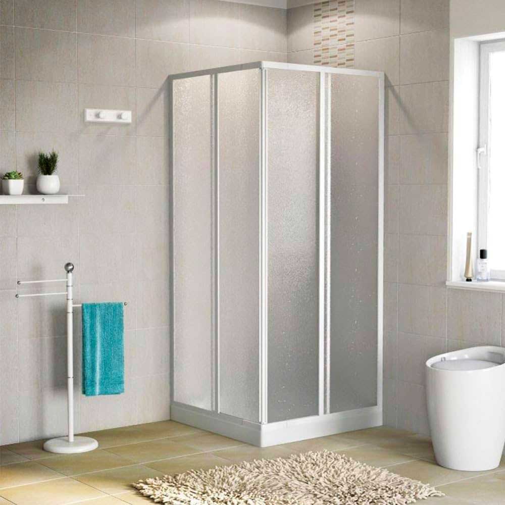 Box doccia angolare Smeralda bollicine acrilico 68-80x68-80 ap. 33-48 — Giava