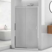 Porta doccia con anta scorrevole simply 2.0" vetro stampato c profilo cromo 108,5 - 112,5 Ap.39 cm — Cardinale Professional