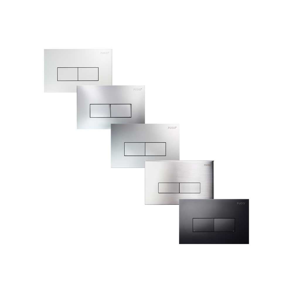 Placca di comando ECO LINEA" cromo — Pucci