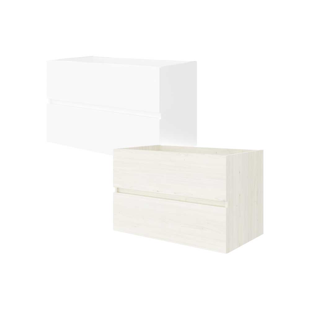 Base telaio con cassetti per mobile da bagno easy 80" bianco — Savini Due