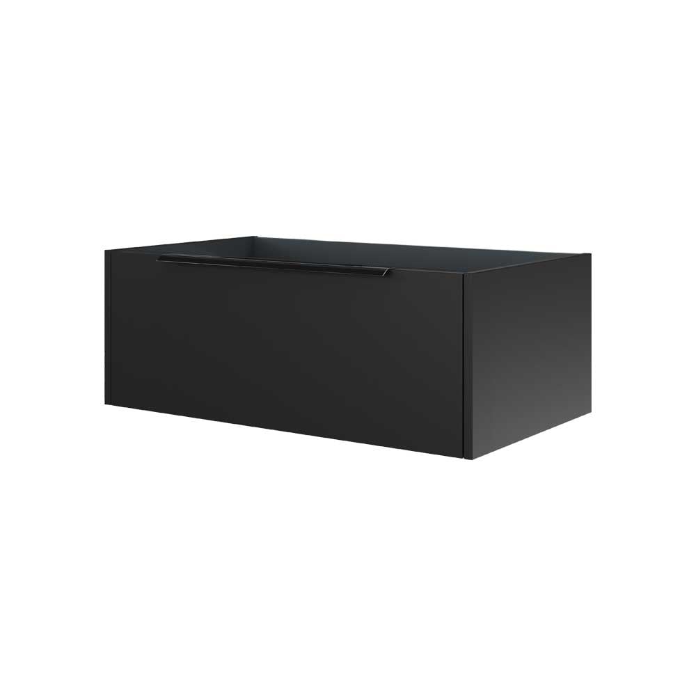 Cassetto sospeso aperto Iconica nero opaco 100 cm — Savini Due