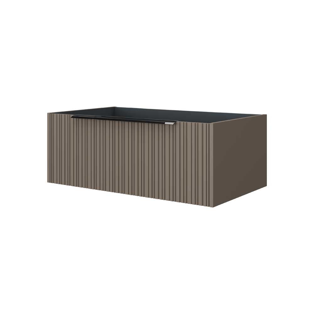 Cassetto sospeso aperto Iconica taupe plissettato 100 cm — Savini Due
