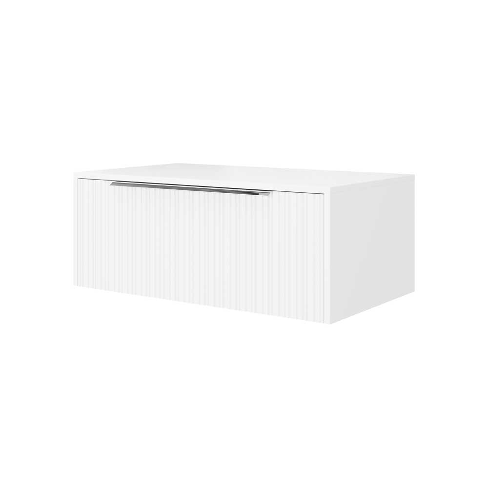 Cassetto sospeso con top Iconica bianco opaco plissettato 60 cm — Savini Due