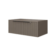 Cassetto sospeso con top Iconica taupe plissettato 100 cm — Savini Due