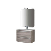 Mobile da bagno bond 03" larice base sospesa 74 cm — Baden Haus