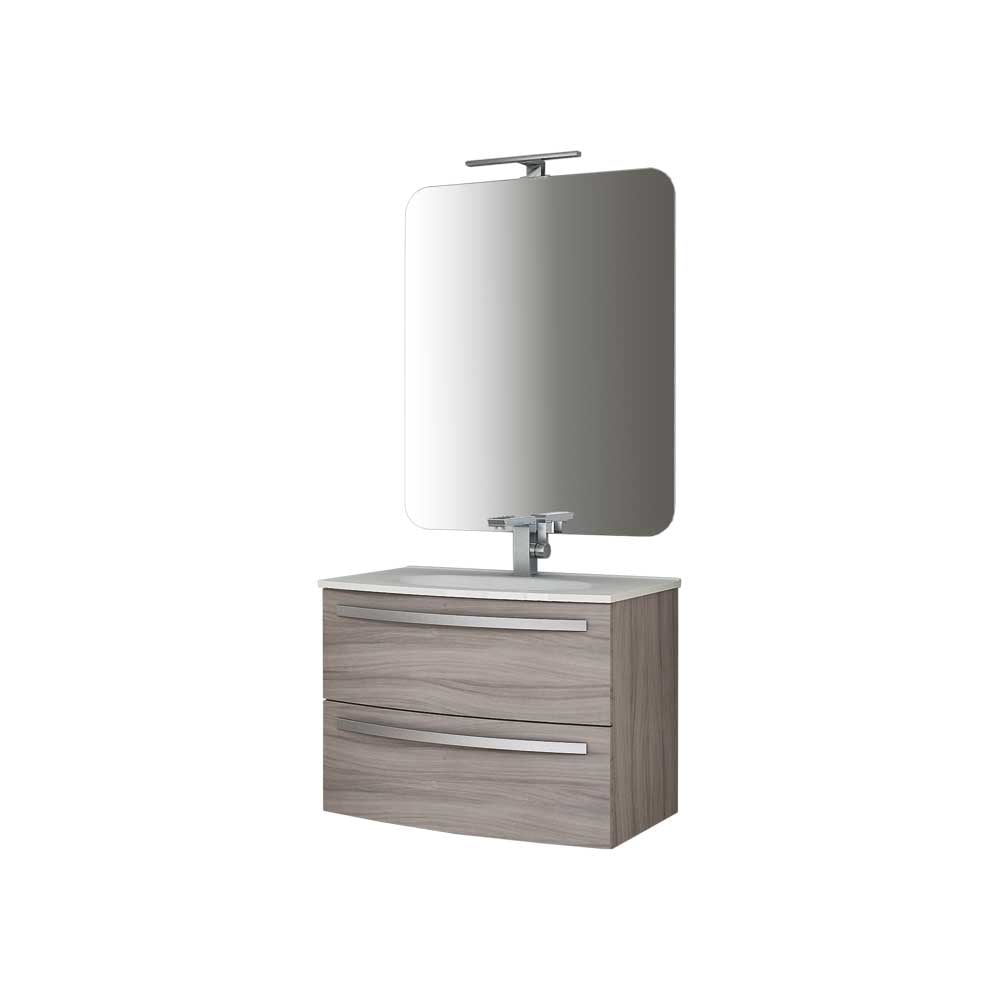 Mobile da bagno bond 03" larice base sospesa 100 cm — Baden Haus