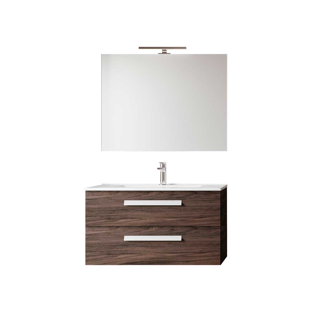 Mobile da bagno Angela100 base 100 cm olmo caffè — Savini Industria Arredo Bagno