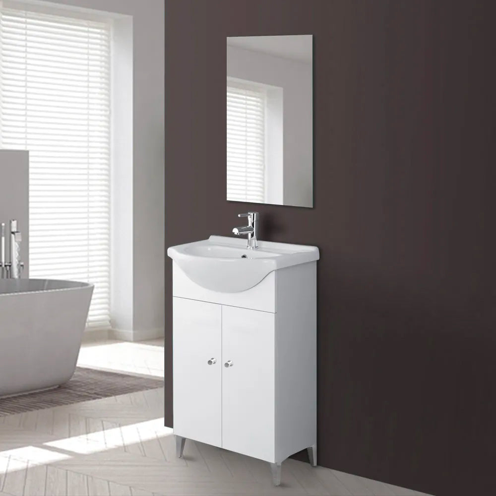 Composizione mobile da bagno stella NEW" bianco lucido - 50 cm — Savini Due