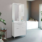 Composizione mobile da bagno "BETA75 NEW" bianco lucido — Savini Due