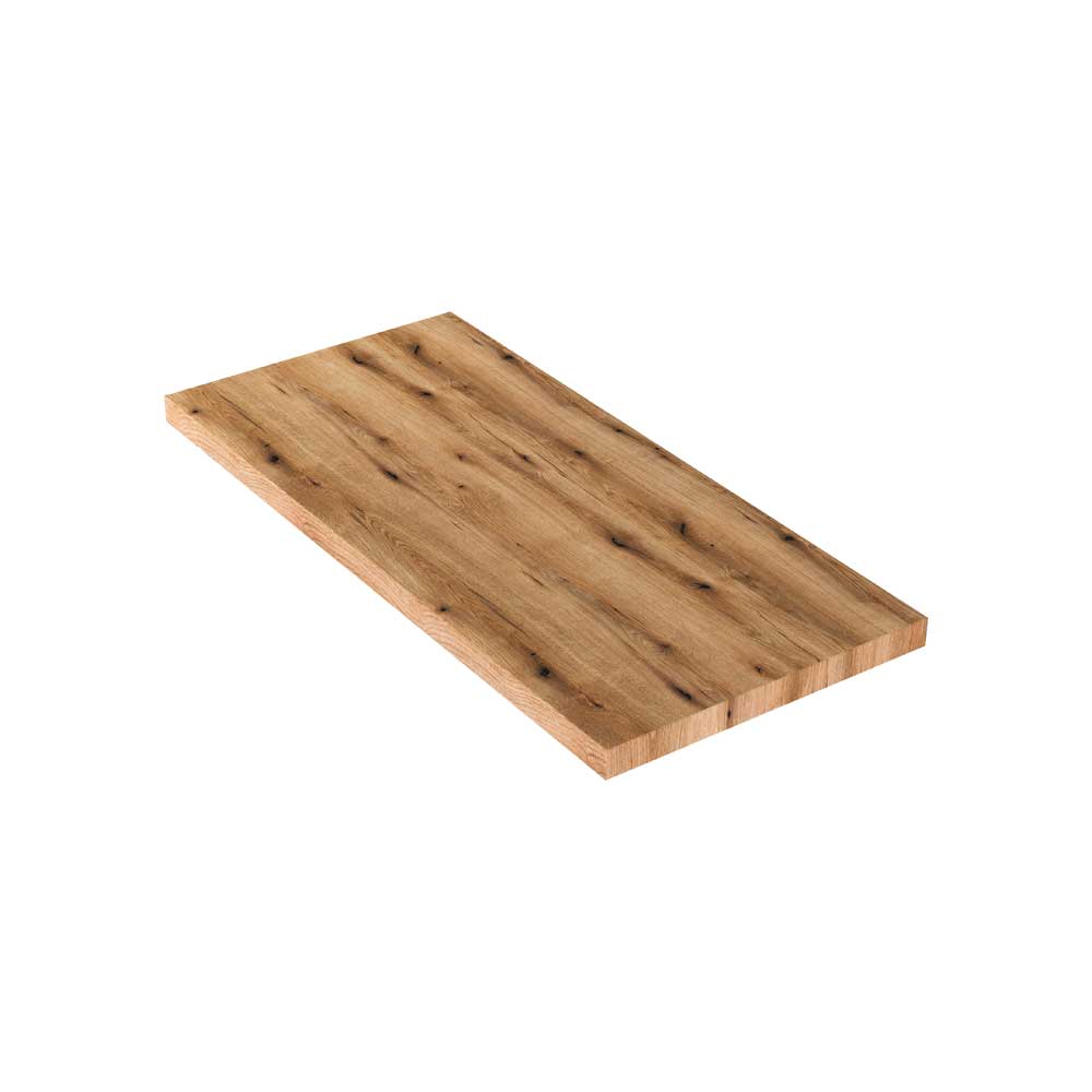 Mensolone Linea per lavabo d'appoggio rovere naturale L.120 x P.46 x H.3,8 cm — Savini Due