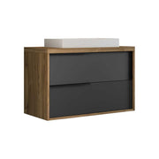 Mobile da bagno iside 100" NOCE/GRAFITE/OPACO base sospesa 100 cm — Savini Industria Arredo Bagno