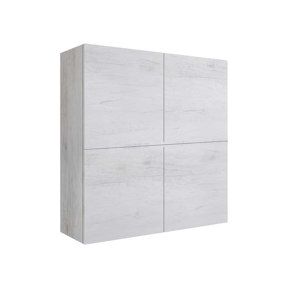 Pensile d'arredo a 4 ante milos quercia bianca — Savini Industria Arredo Bagno