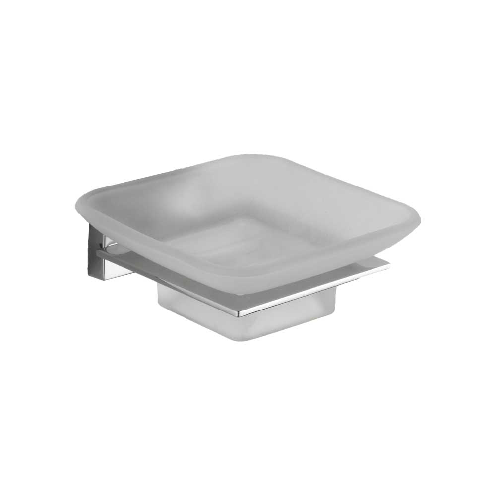 Portasapone giulia cromo-vetro — Cardinale Professional