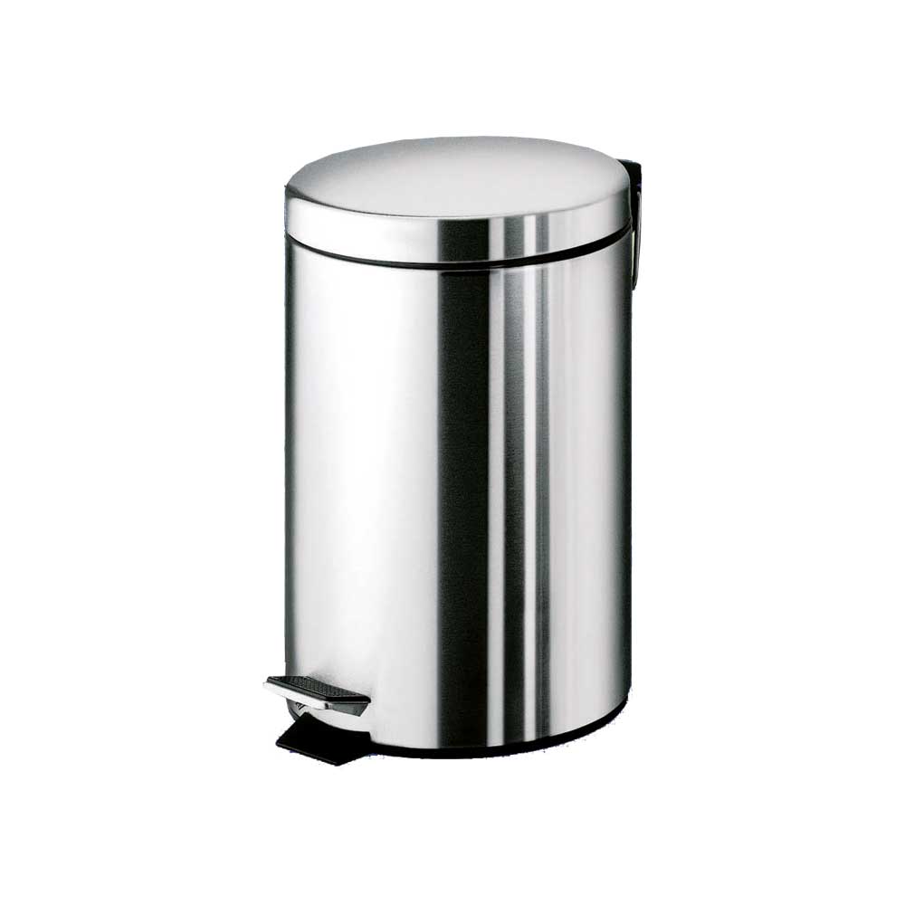 Cestino portarifiuti argentato 5 lt. — Cardinale Professional