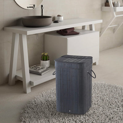 Cesto portabiancheria Tatami nero — GEDY