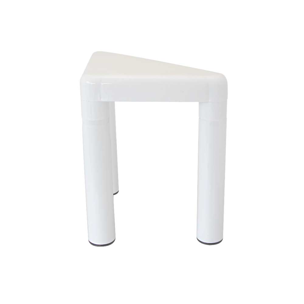 Sgabello da bagno triangolare Trio bianco