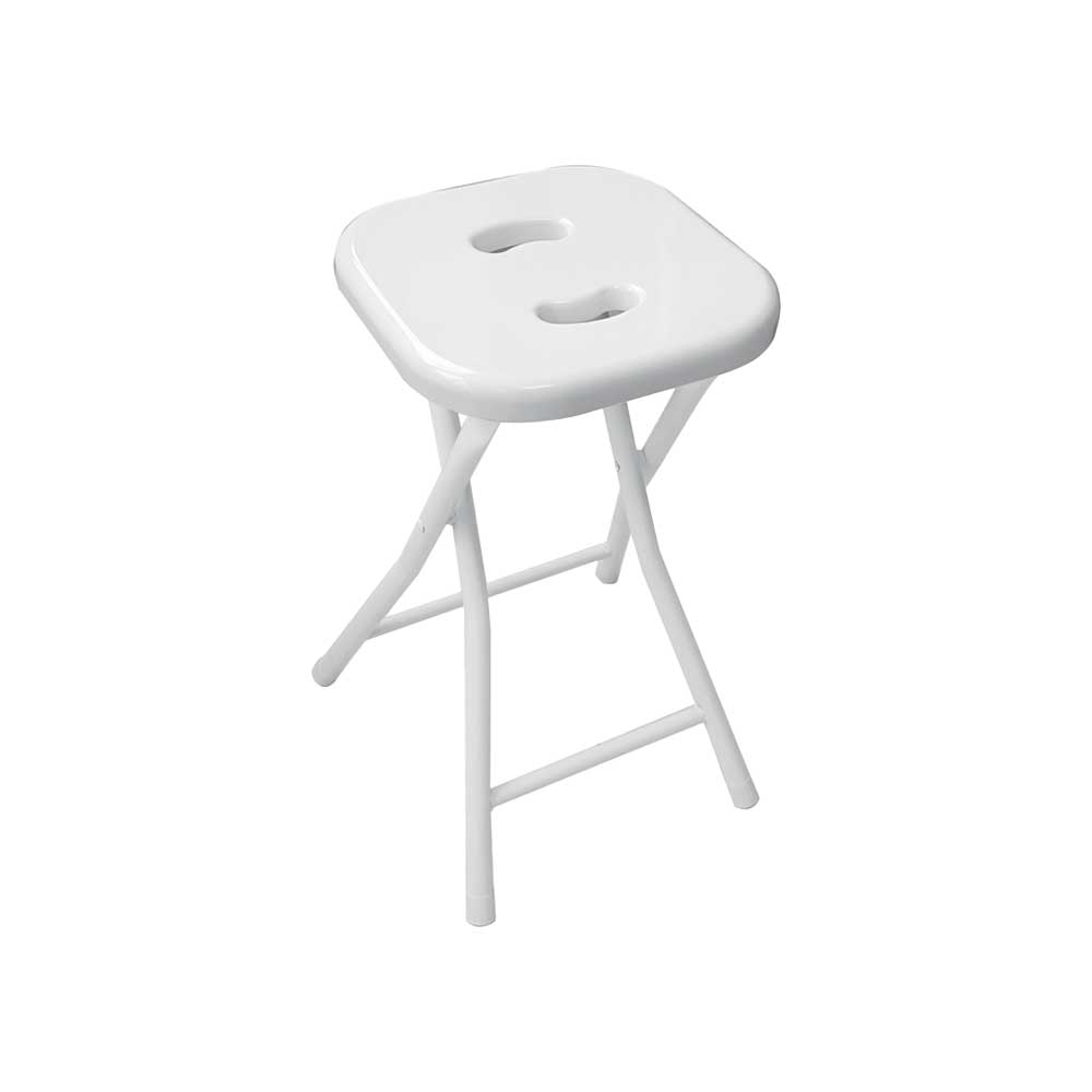 Sgabello da bagno richiudibile bianco — GEDY