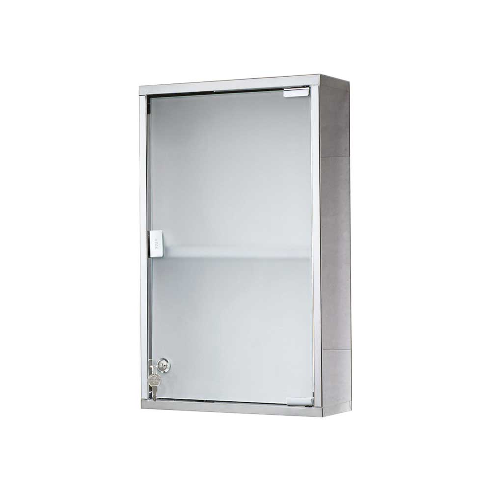 Armadietto con serratura Joker acciaio Inox/vetro — GEDY