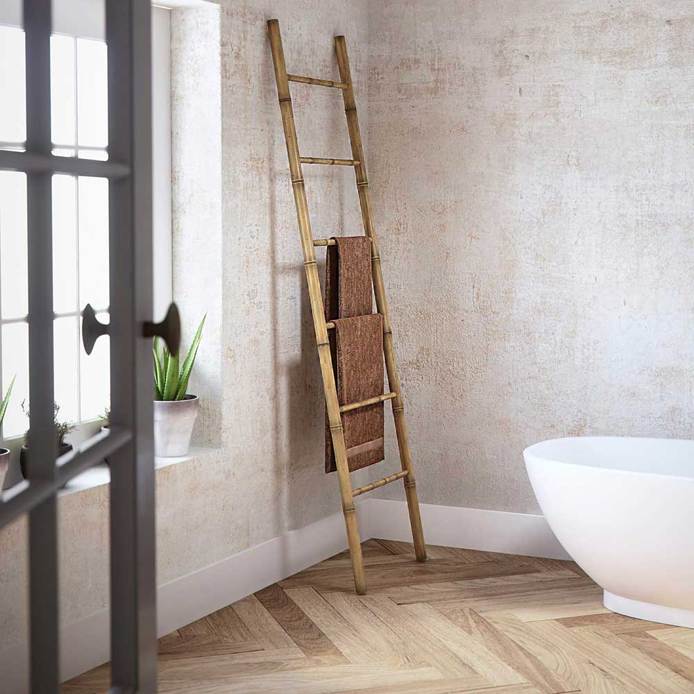 Scala portasalviette in bambu panda naturale — GEDY