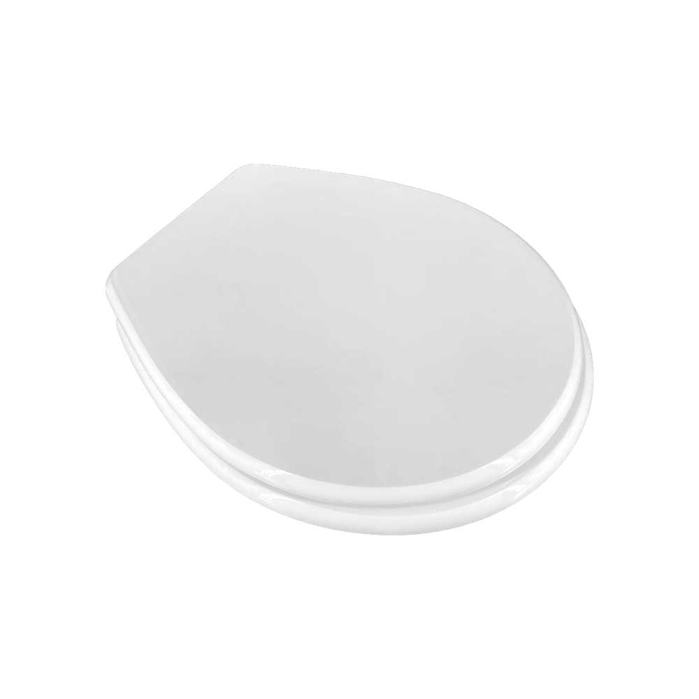 Sedile MDF poliesterato quarzo bianco - chiusura normale — SEBA