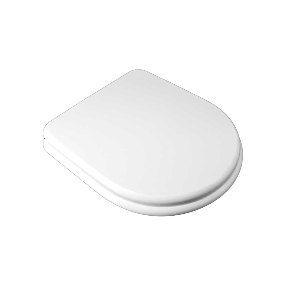 Sedile MDF poliesterato esedra bianco - chiusura normale — SEBA
