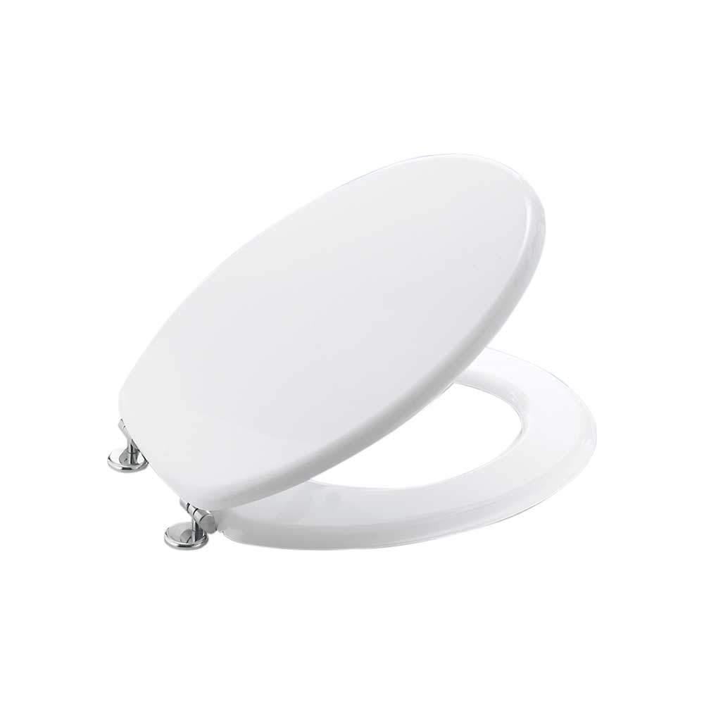 Sedile WC smeraldo universale MDF laccato bianco - chiusura normale — GEDY