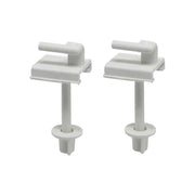 Coppia di cerniere in PVC per sedili in ABS bianco