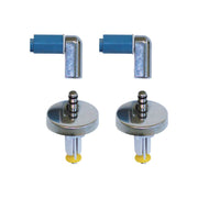 Coppia di cerniere regolabile dm 45 chiusura rallentata mod. S18 con tassello