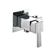 Miscelatore incasso quadrato con supporto integrato cromo - 1/2" m
