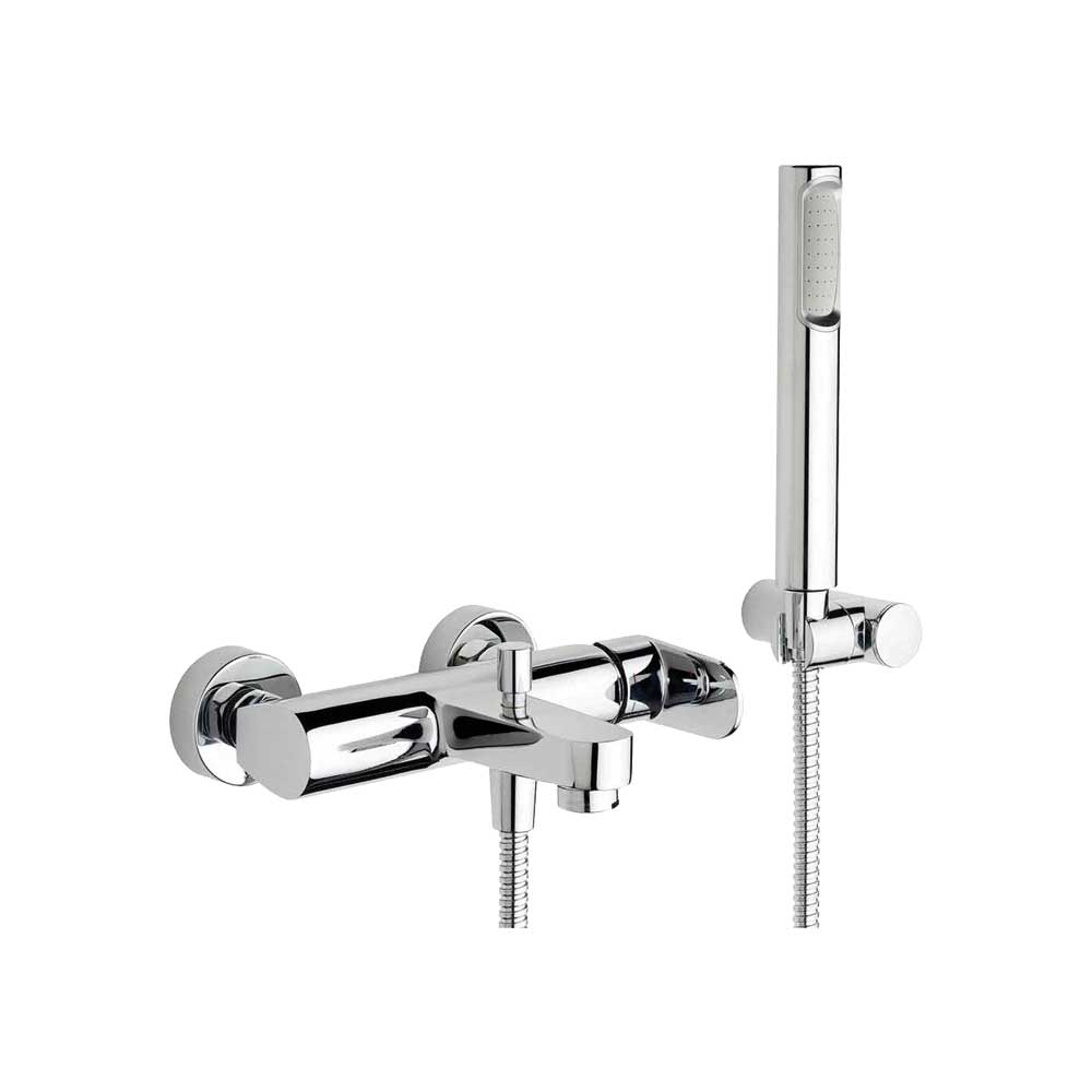 Miscelatore esterno vasca candy cromo + set doccetta — Paffoni