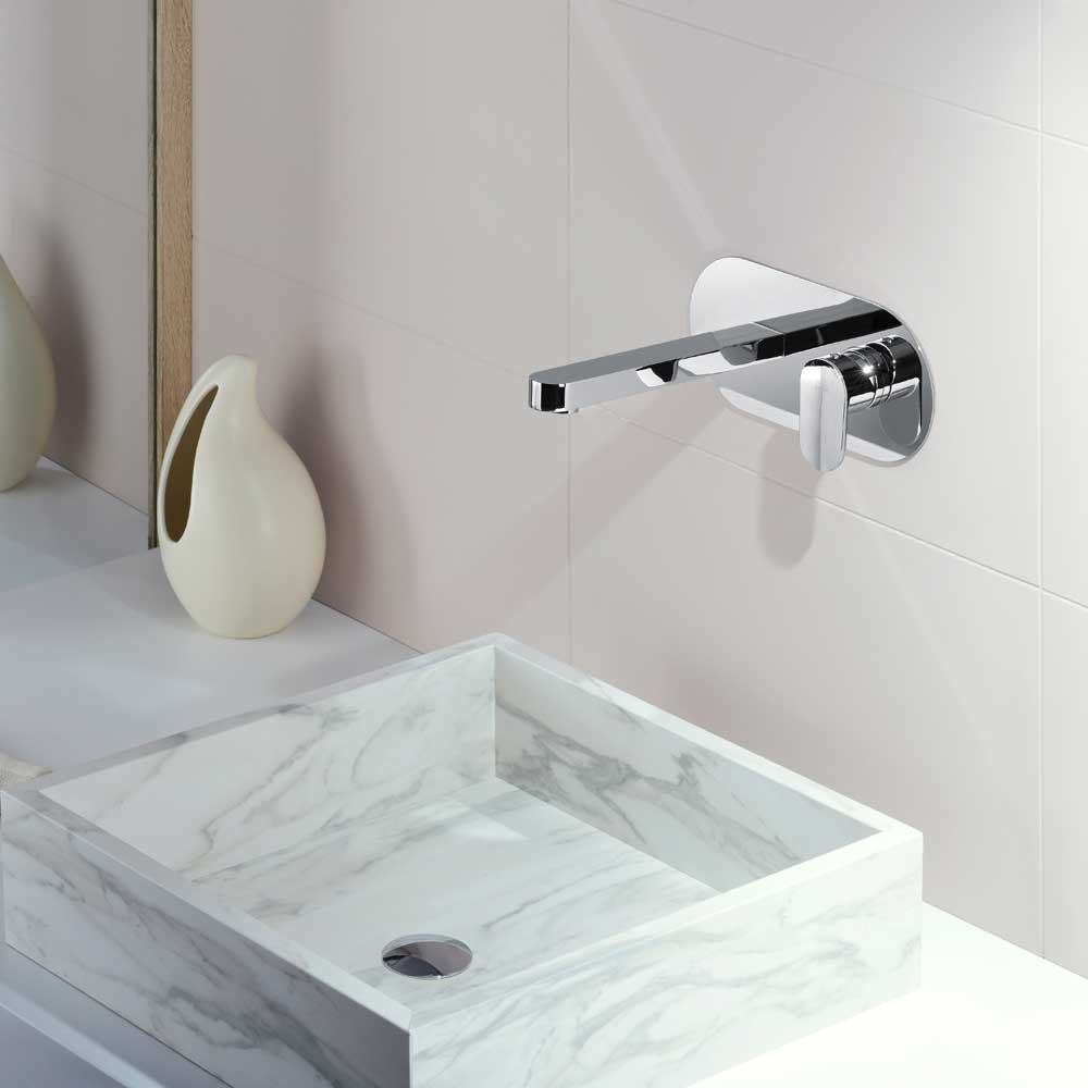 Miscelatore lavabo incasso con bocca a muro Candy Ø18 mm x 175 mm — Paffoni