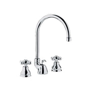 Batteria lavabo a bocca alta iris cromo + piletta 1"1/4 — Paffoni
