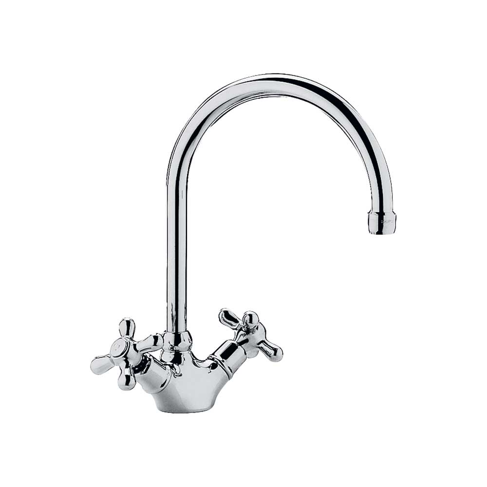 Miscelatore lavello monoforo con canna ad ombrello Iris bronzo — Paffoni
