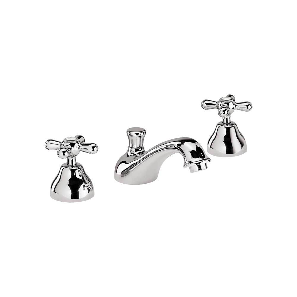 Batteria lavabo a tre fori Liberty cromo + piletta 1"1/4 — Paini