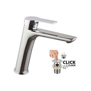 Miscelatore lavabo prolungato serie 4" con leva chiusa cromo + piletta 1"1/4 — FIMA