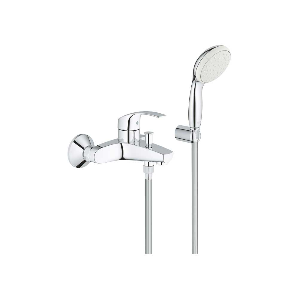 Miscelatore vasca esterno eurosmart NEW" cromo + set doccia — Grohe