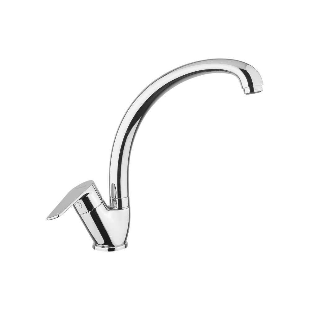 Miscelatore lavello cucina king canna similfusa cromo — Oioli