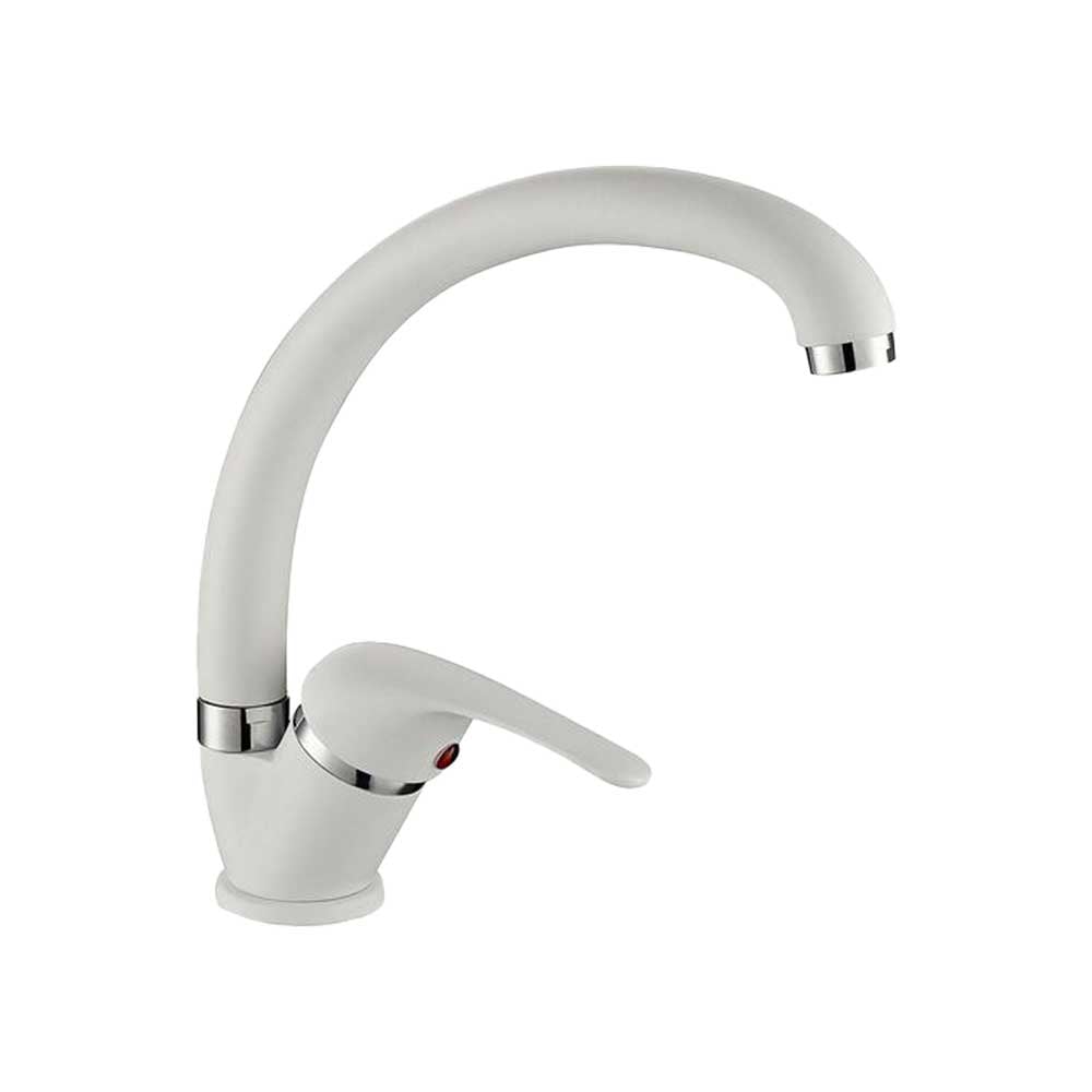 Miscelatore lavello glory canna similfusa Cromo/Fragranite avena — Oioli