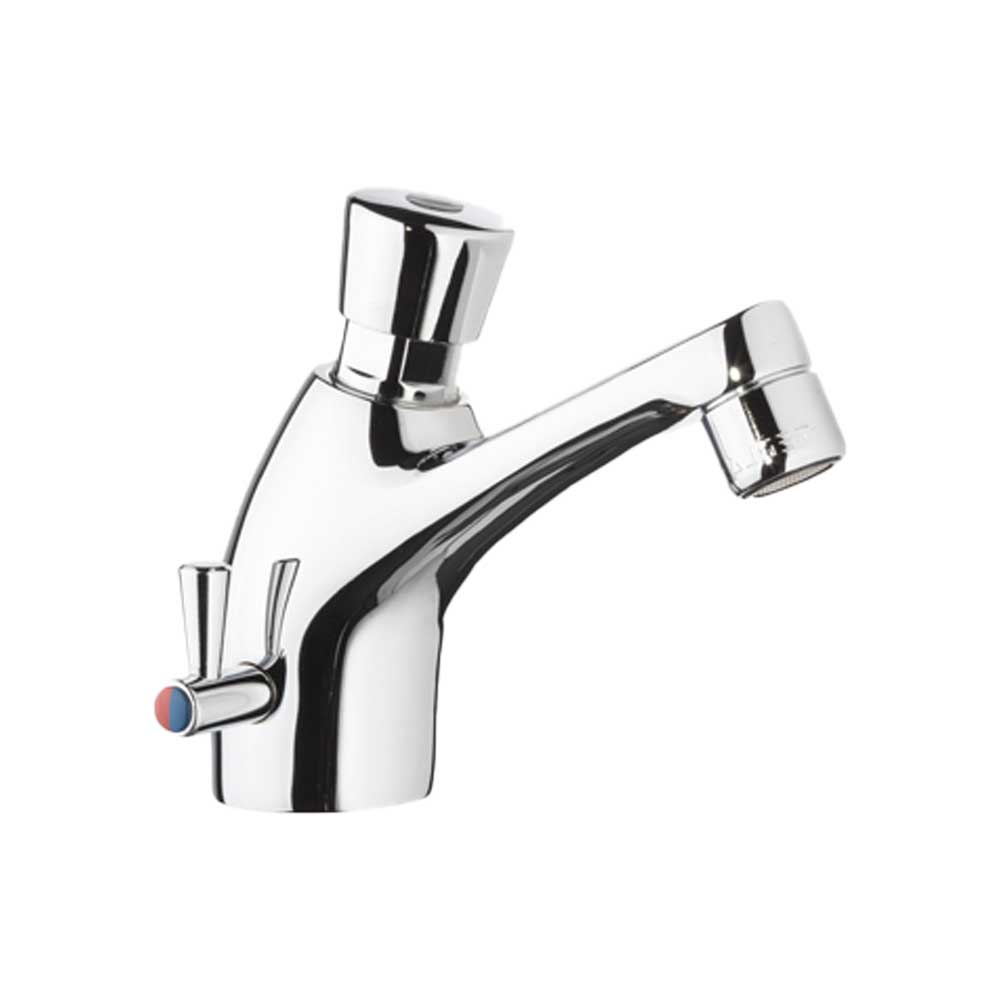 Rubinetto collo cigno temporizzato con miscelatore 1/2" - cromo — MCM