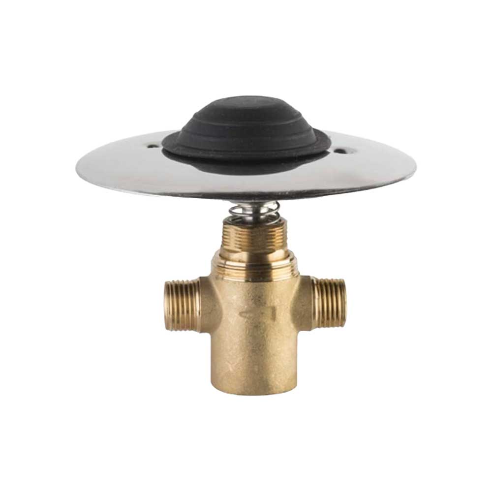 Rubinetto incasso a pedale temporizzato installazione a pavimento piastra Ø 127 mm — MCM