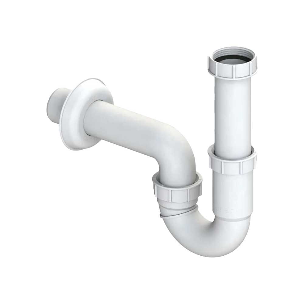 Sifone autopulente a S in ABS bianco 1"1/4 x Ø32 - L.250 mm — L.B. Plast