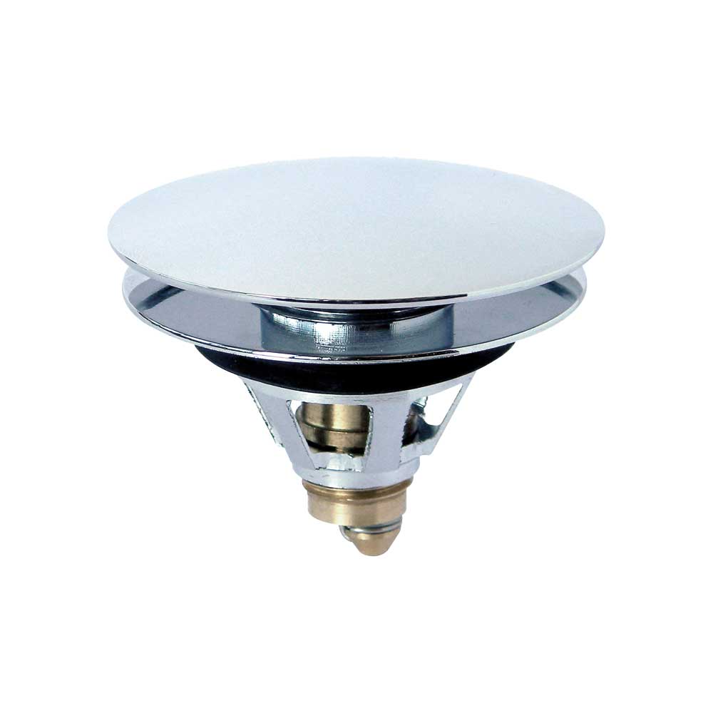 Tappo saltarello universale click clack cromato ottone