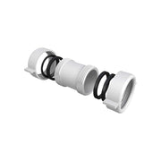 Raccordo di giunzione FEMMINA/FEMMINA con 2 ghiere e guarnizione di tenuta Ø26 x Ø26 mm
