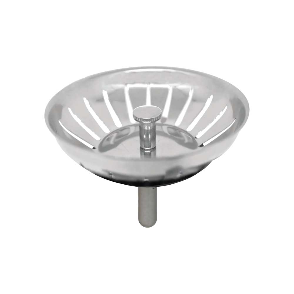 Tappo cestello per lavello cucina INOX Ø80 mm - a pressione